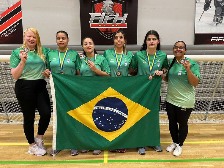 seleção brasileira feminina de goalball é bronze na Copa Malmo 2023, em 21/05/2023