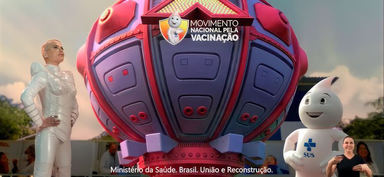 Brasília (DF) - Xuxa e Zé Gotinha se unem em campanha de multivacinação do Governo Federal. Foto: Ministério da Saúde