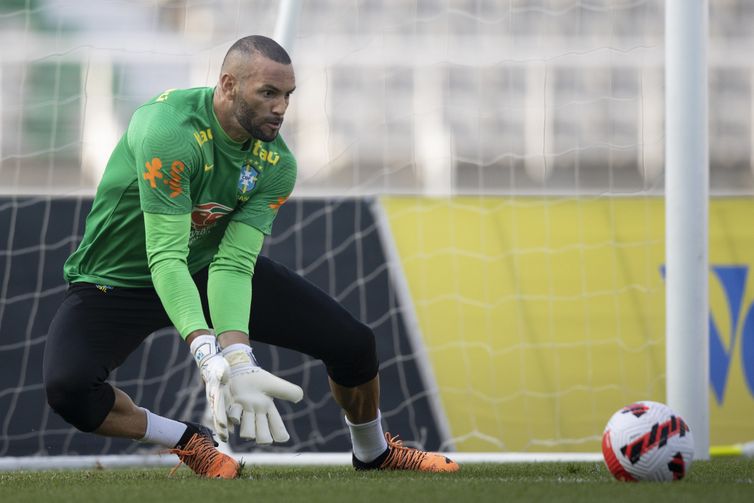 Treino da Seleção Brasileira em Seul - 29/05/2022 - Ederson goleiro