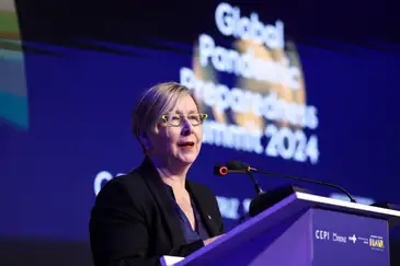 Rio de Janeiro (RJ), 29/07/2024 – A presidente da CEPI, Jane Halton durante a Cúpula Global de Preparação para Pandemias 2024, no Rio de Janeiro. Foto: Tomaz Silva/Agência Brasil